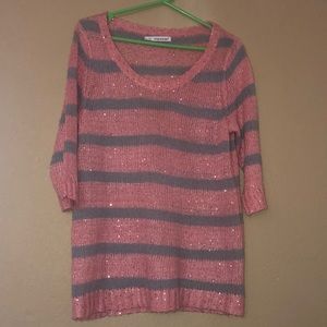 Maurices pink sequin sweater